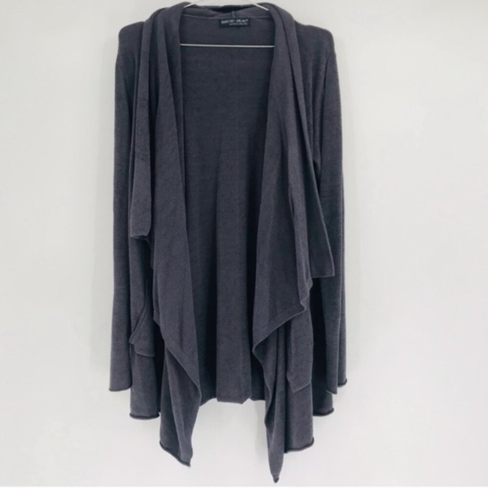 Barefoot Dreams CozyChic Lite Island Wrap Dark Gray Size Medium